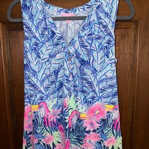 Lilly Pulitzer Blue and Purple Patterned Dress
